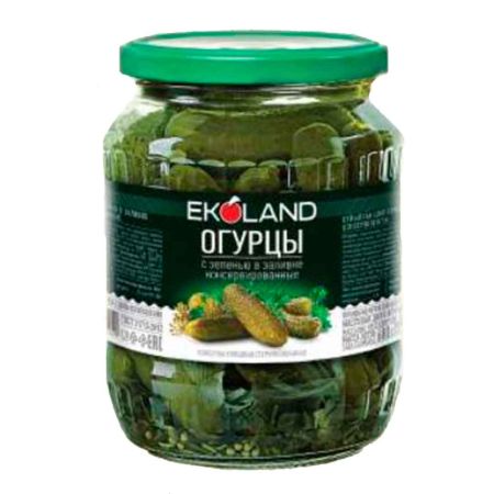 Огурцы маринованные (6-9 см) "Ecoland" 720 мл
