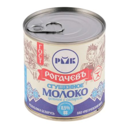 Молоко цельное сгущенное с сахаром "Рогачевъ" 380 г