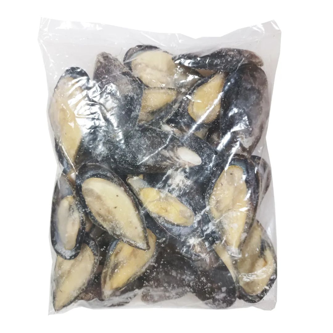 Мидии, на половине раковины, в/м 30/40, 1 кг