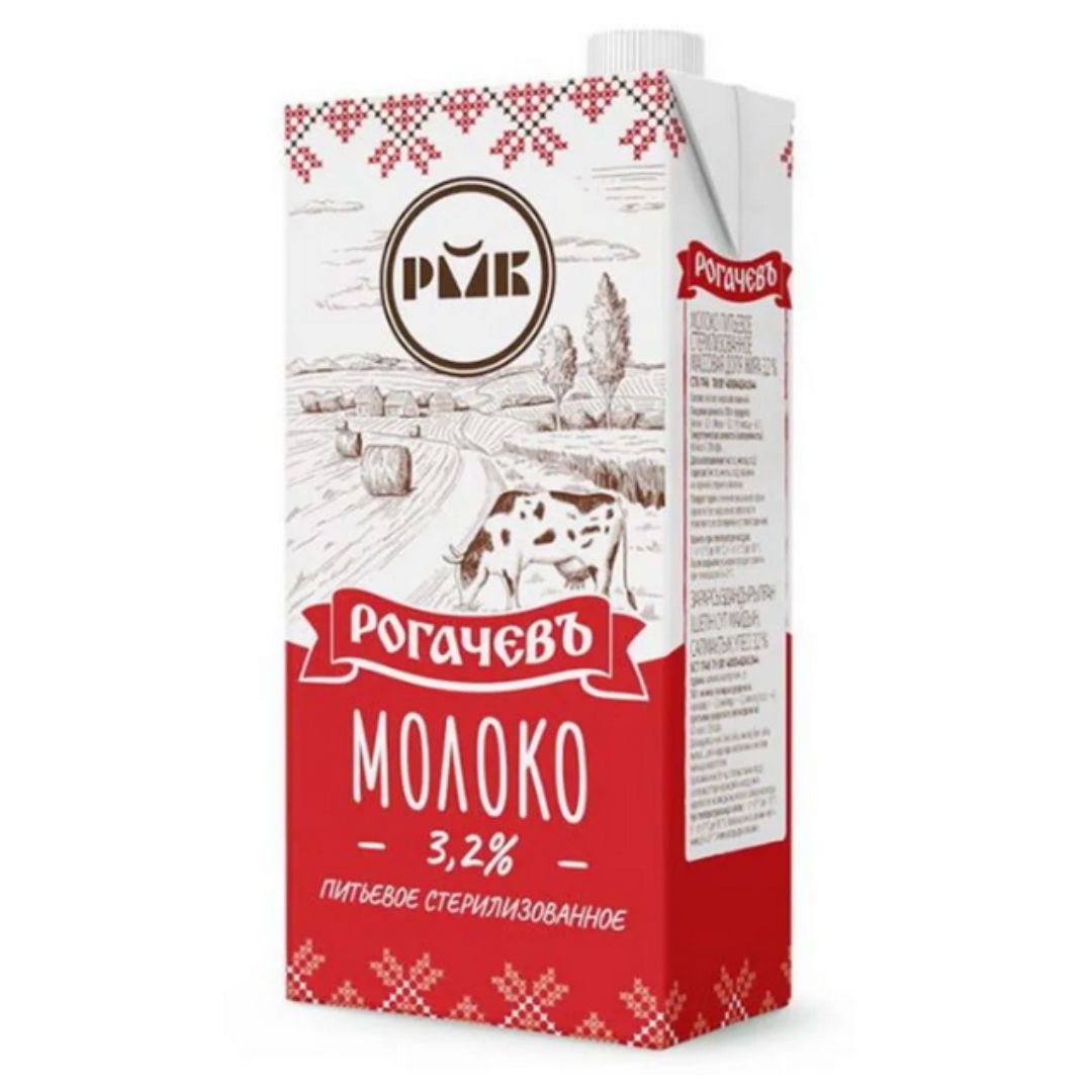 Молоко стерилизованное 3,2% Рогачевъ 1 л