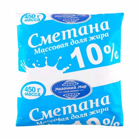 Сметана 10% "Молочный мир"