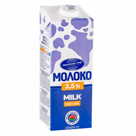 Молоко стерилизованное 2,5% "Молочный мир" 1 л