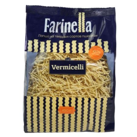 Макаронные изделия Farinella Vermicelli 450 г (из твердых сортов пшеницы)