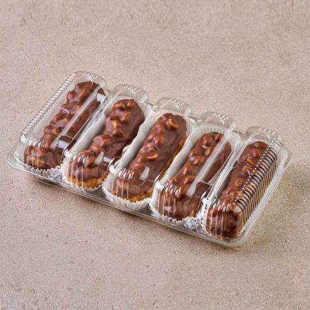 Эклер с сырным кремом глазированный 325 г (5 штук)