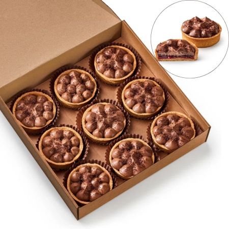 Тарталетка "Шоколадная с вишней" 990 г (9 штук)