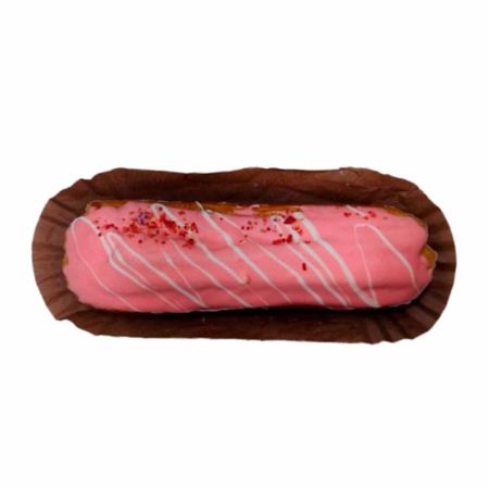 Эклер клубничный 80 г (в упаковке 7 штук)