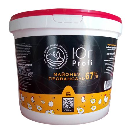 Майонез "Юг PROFI провансаль 67%" 10 л