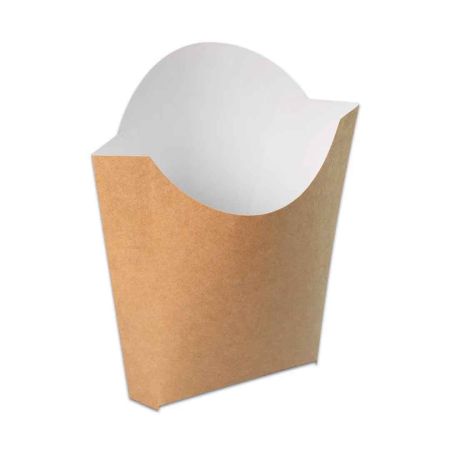 Упаковка бумажная для картофеля фри ECO FRY L (132*54*120 мм, в упаковке 50 шт, крафт)