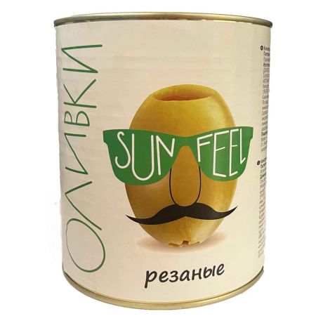 Оливки зеленые без косточки "SUNFEEL" 3-3,1 кг